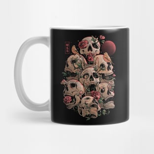 Life Grows Through Death Skull Flowers Gift Mug